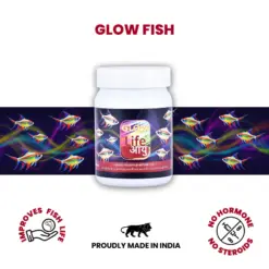 Buy Life AAYU Glow Fish Food, glow fish food India, colour enhancing fish food, tropical fish colour booster, spirulina fish food India, guppy colour food, tetra glow pellets, aquarium colour enhancement feed, vibrant fish diet, fish food for bright colours