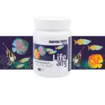 Buy Life AAYU Tropical Treats, tropical fish treat pellets, small medium large fish food, aquarium treat food India, guppy tetra treat food, community fish treat pellets, barbs gourami fish food, low waste aquarium pellets, colour enhancing fish treat, immune boost fish food