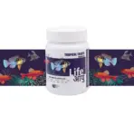 Buy Life AAYU Tropical Treats, tropical fish treat pellets, small medium large fish food, aquarium treat food India, guppy tetra treat food, community fish treat pellets, barbs gourami fish food, low waste aquarium pellets, colour enhancing fish treat, immune boost fish food