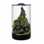 Buy Wabi Kusa Bio Cylinder 150 India, Wabi Kusa LED display India, Wabi Kusa glass cylinder India, Wabi Kusa mini terrarium India, moss terrarium with LED India, indoor plant cylinder India, aquascaping Wabi Kusa setup India, Wabi Kusa Bio Cylinder black white India, buy Wabi Kusa LED terrarium online India