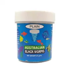 Buy Australian black worms plain, freeze dried blackworms India, high protein fish food, 25g blackworms pack, discus food India, betta high protein diet, natural freeze dried fish food, Australian blackworms for aquarium, black worms for fish growth, premium fish food India
