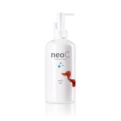 Buy Aquario Neo C India, shrimp tank water conditioner, planted tank water conditioner, aquarium detoxifier India, chlorine remover for shrimp tanks, heavy metal neutraliser aquarium, Neo C 300ml, Neo C 1000ml, safe water conditioner for aquascaping, freshwater shrimp care products India