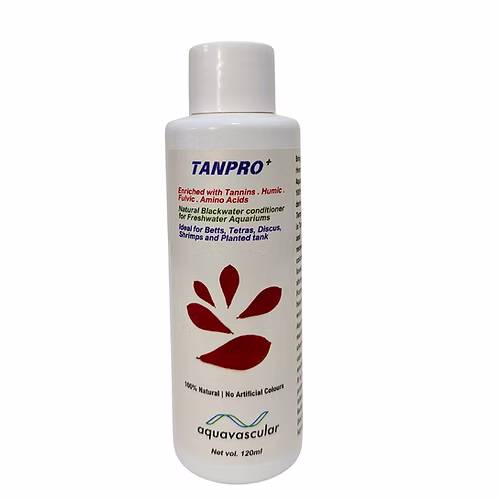 Buy Aquavascular TanPro, aquarium blackwater extract, tannin water conditioner, humic acid aquarium supplement, betta blackwater additive, shrimp safe blackwater, discus blackwater treatment, natural tannins for aquariums, soft water aquarium conditioner, blackwater botanical extract