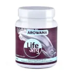 Buy Life AAYU Arowana Silver, arowana fish food India, silver arowana pellets, floating predator fish food, 100g arowana food, 300g arowana feed, 450g arowana pellets, 1kg arowana diet, insect protein arowana food, high protein carnivore fish pellets
