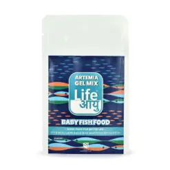Buy Life AAYU Artemia Gel Mix, artemia gel food for fry, enzyme enhanced fry food, nano fish soft gel diet, baby fish growth food India, brine shrimp gel mix, fry growth soft food, nano aquarium fish food, soft sinking gel for fry, artemia based baby fish diet