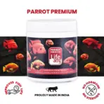 Buy Life AAYU Parrot Food, parrot cichlid food India, colour enhancing parrot fish food, hybrid parrot food, 100g parrot fish food, 200g parrot food, floating pellets parrot cichlid, spirulina parrot fish diet, red parrot fish food, aquariumproductsindia parrot food