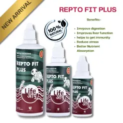 Buy Life AAYU Repto Fit Plus, reptile digestive supplement, turtle vitamin drops, lizard immunity booster, natural reptile supplement India, 50ml reptile health booster, 100ml turtle supplement, 200ml reptile digestive aid, tortoise health drops, reptile appetite booster
