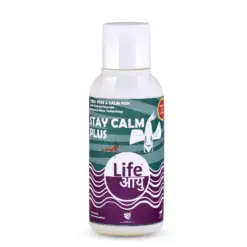 Buy Life AAYU Stay Calm Plus, fish stress relief supplement, aquarium calming solution, acclimation aid for fish, 50ml fish stress reducer, 100ml aquarium conditioner, 200ml fish calming formula, reduce fish stress India, fish slime coat protector, new fish acclimation drops