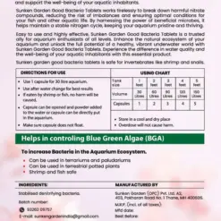 Buy Sunken Garden Bacter Tab, aquarium bacteria tabs India, beneficial bacteria tablets aquarium, nitrifying bacteria booster, planted tank bacteria supplement, new tank cycling tablets, substrate bacteria tabs India, ammonia nitrite remover bacteria, aquarium biofilter booster, shrimp safe bacteria tablets