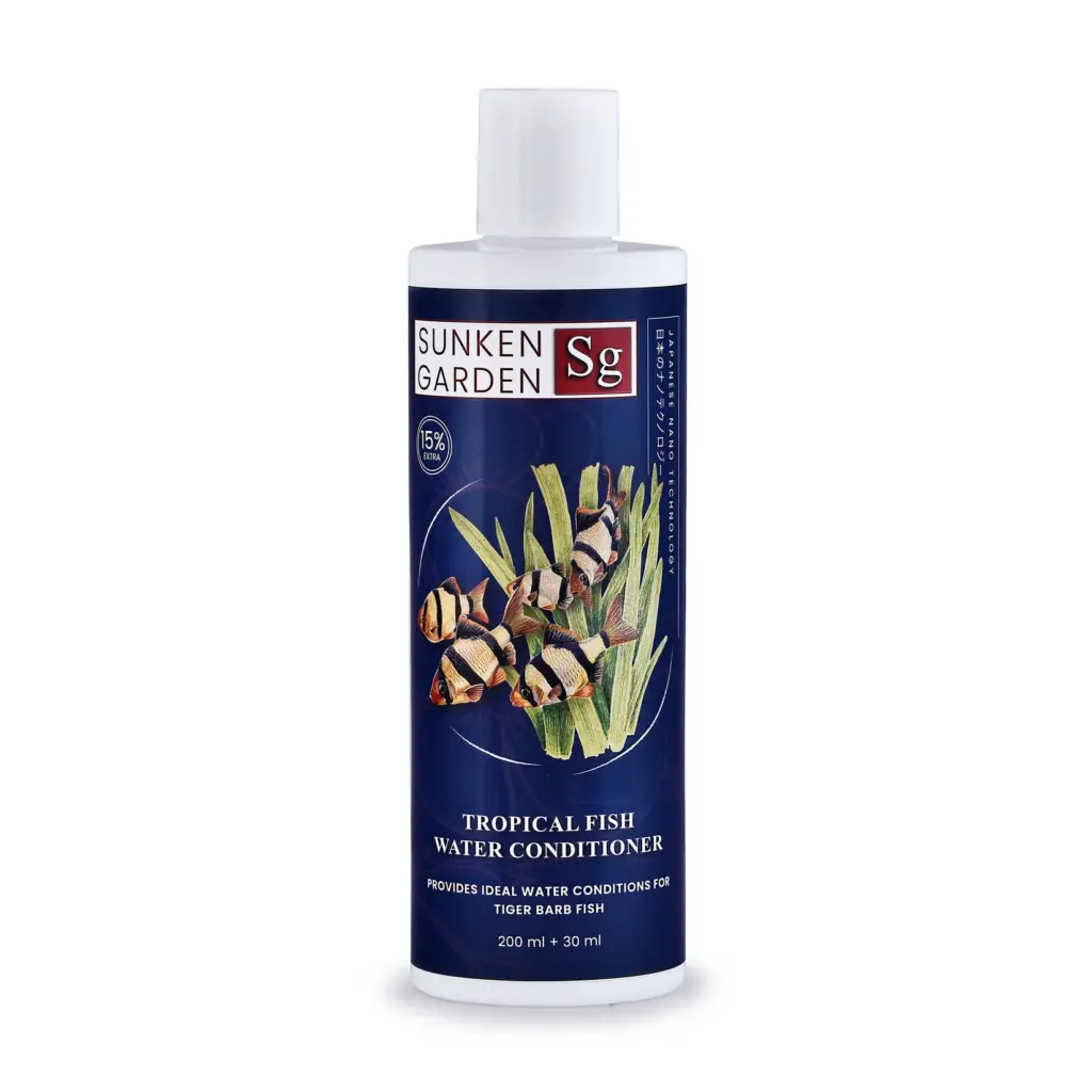 Buy Sunken Garden Tropical Fish Water Conditioner, tropical fish water conditioner India, aquarium dechlorinator tropical fish, Indian tap water conditioner for aquariums, chlorine neutralizer for tropical fish, pH stabiliser tropical aquarium, community tank water conditioner, guppy water conditioner India, tetra aquarium water conditioner, water conditioner for planted tanks, tropical aquarium starter kit water treatment