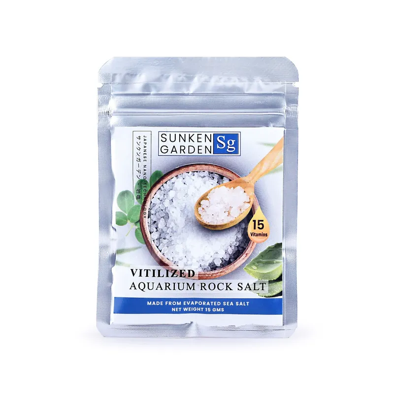 Buy Sunken Garden Vitilized Aquarium Salt, aquarium salt India, fish tank salt treatment, mineral enriched aquarium salt, goldfish salt treatment, livebearer aquarium salt, freshwater fish salt supplement, fish stress reducer salt, quarantine tank aquarium salt, fish immune booster salt