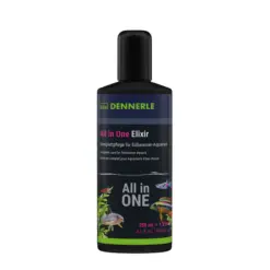 Buy All in One Elixir, Dennerle All in One Elixir, aquarium care elixir, freshwater aquarium care solution, all in one aquarium conditioner, 12 active complexes aquarium, weekly aquarium maintenance, fish shrimp plant support, Dennerle elixir 100ml 250ml 500ml