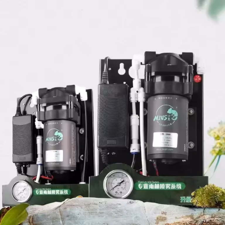 Buy MIUS C400 Rainforest Sprinkler Pump Kit, high pressure misting pump terrarium India, MIUS C400 misting system, rainforest sprinkler pump vivarium, dart frog misting system, reptile humidity control pump, paludarium misting pump kit, tropical plant misting system