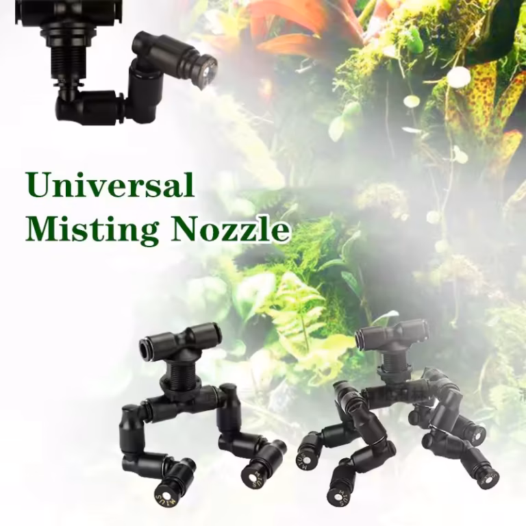 Buy MIUS fogger mist spray head, aquarium mist spray nozzle India, terrarium misting spray head, fogger spray head single double 4 head, reptile terrarium mist system, fine mist sprinkler aquarium, plant misting spray head, humidity control spray nozzle