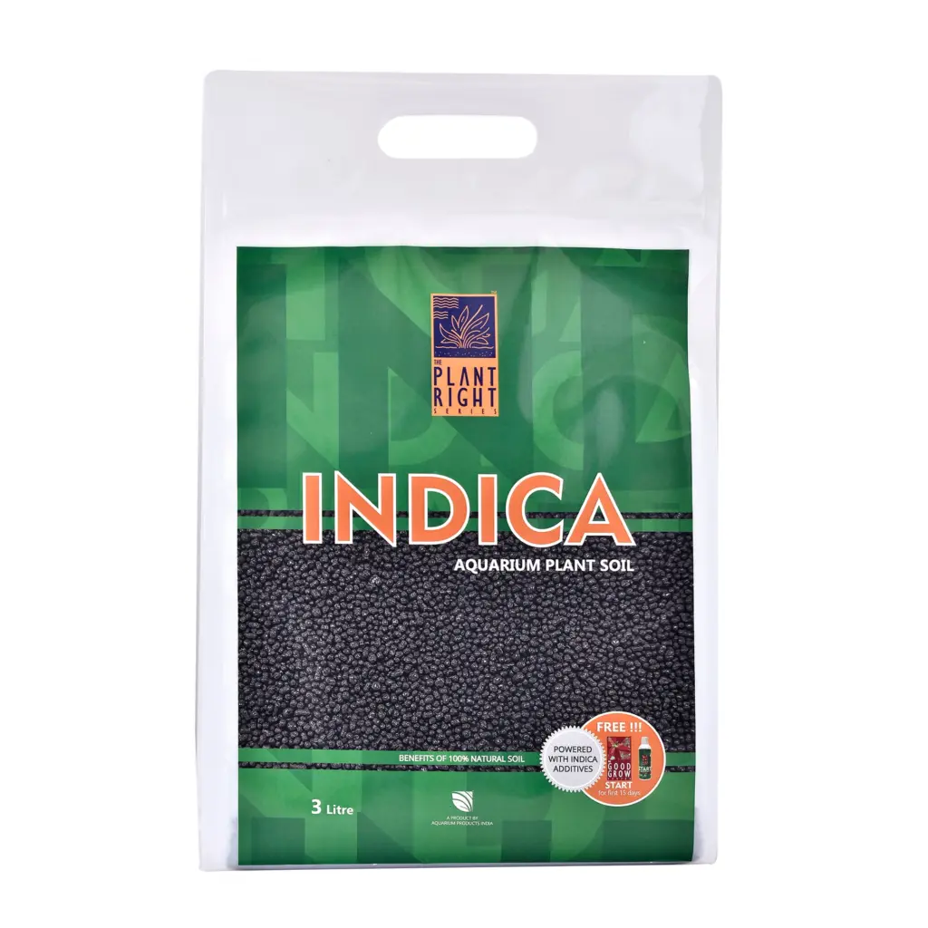 Indica Aqua Soil for Planted Aquariums - aquarium plant soil India, Indica Aqua Soil, planted aquarium substrate, aquascaping soil India, aquatic plant growth substrate, pH lowering aquarium soil, Indian river soil aquarium, nutrient-rich aquarium substrate, long-lasting aquarium soil, no rinse plant soil, aquarium substrate for beginners India, best soil for planted tank India, terrarium substrate, paludarium soil, aquarium products India, soil for lush aquarium plants