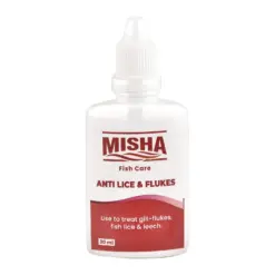 Misha Anti Lice and Flukes - 30ml - Misha anti lice and flukes, aquarium parasite treatment, fish lice medication India, anti fluke fish medicine, freshwater fish parasite cure, aquarium health product, fish disease treatment, aquarium medication India, fish parasite control, liquid fish treatment