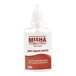 Misha Anti-White Spot Aquarium Treatment - 30ml - misha anti-white spot, aquarium white spot treatment, fish ich medicine, parasitic fish treatment, freshwater fish disease, saltwater fish disease, aquarium medication, fish health product, ich treatment for fish, fish parasite remedy