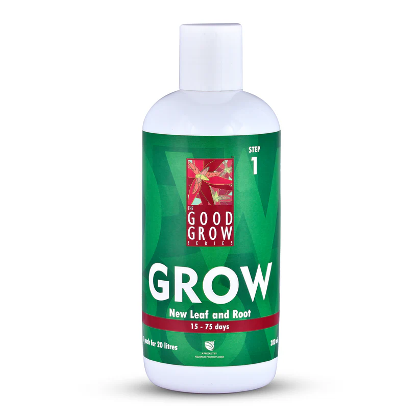 The Good Grow Series, grow 300 mL, aquarium plant growth, root and leaf development, aquarium nutrients, hydroponics nutrients, aquatic plants care, plant food for aquarium, fertilizers for aquarium plants