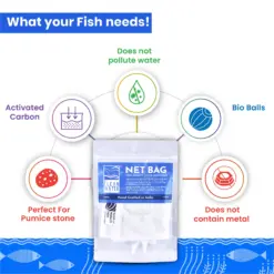 TCWS Net Bag Large for Aquarium Filter Media - TCWS Net Bag Large, aquarium filter bag, large filter media bag, aquarium media pouch, reusable filter bag, biological filter media bag, chemical filter media bag, mechanical filter media bag, fish tank filter accessories, filter media holder, aquarium filtration solutions India, buy filter bags online, aquarium media organizer