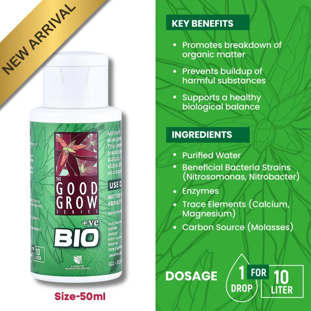 The Good Grow Series BIO 50ml - Image 1 The Good Grow Series BIO 50ml - beneficial bacteria supplement, aquarium maintenance, organic waste breakdown, healthy aquarium ecosystem, water clarity improvement, fishkeeping routine