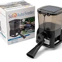 Jebao AFD-6 Solar Automatic Pond Fish Feeder Pellet Dispenser - Jebao AFD-6, solar automatic pond fish feeder, automatic fish feeder, pond fish food dispenser, solar fish feeder, outdoor fish feeder, programmable fish feeder, weatherproof fish feeder, Jebao solar powered pond feeder India, best automatic fish feeder for ponds, aquarium fish food dispenser outdoor, fish feeding automation solution, 10-liter fish feeder, 6-liter fish feeder, LED display fish feeder, rainproof fish feeder