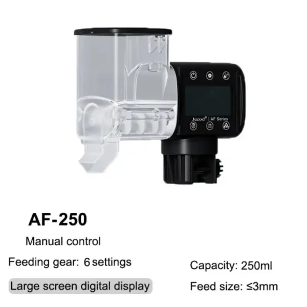 Jebao AF-250 Auto Food Timer for Aquariums - Jebao AF-250 Auto Food Timer, automatic fish feeder, aquarium food timer, auto fish food dispenser, fish tank feeder India, programmable aquarium feeder, battery powered fish feeder, auto feed for fish, Jebao fish food dispenser, automatic turtle feeder, fish food flakes dispenser, pellet feeder aquarium, compact fish feeder, LCD fish feeder, reliable auto feeder