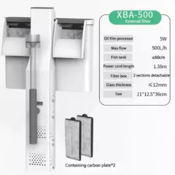 Buy SunSun XBA hang on filter, SunSun XBA 200 filter, SunSun XBA 300 filter, SunSun XBA 500 filter, SunSun HOB filter India, aquarium hang on back filter India, small aquarium external filter, aquarium filter with surface skimmer, waterfall aquarium filter, budget HOB filter India, aquarium filter for 1.5 feet tank, aquarium filter for 2 feet tank
