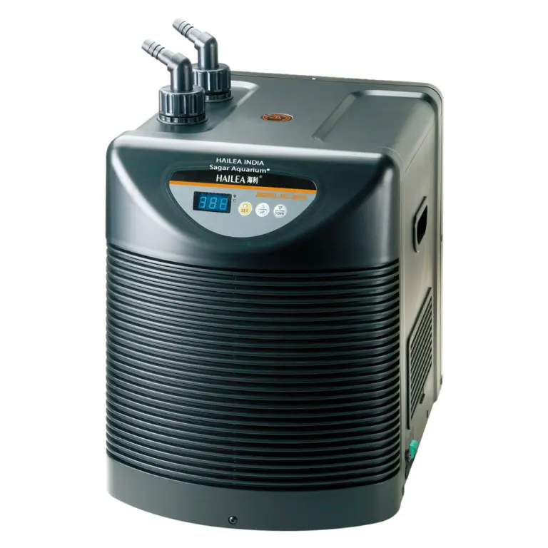 Hailea HC 300A Aquarium Chiller - Hailea HC 300A chiller, aquarium chiller 1/4 HP, fish tank cooling system, Hailea aquarium cooler, 100-800L aquarium chiller, R134a aquarium chiller, silent aquarium chiller, titanium evaporator chiller, freshwater aquarium chiller India, marine aquarium chiller India, efficient aquarium cooling