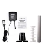 JEBAO FD-55 Automatic Pond Fish Feeder - Jebao FD-55, automatic pond feeder, pond fish food dispenser, outdoor fish feeder, digital pond feeder, programmable fish feeder, large capacity fish feeder, automatic koi feeder, 220V 12V feeder, fish feeding automation, pond care equipment, fish health feeder, granular fish food dispenser, timed pond feeding, best automatic pond feeder India, waterproof fish feeder, pet fish feeding solution