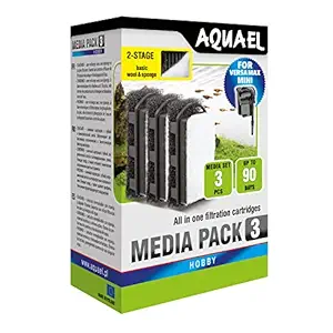 Aquael Versamax Mini Standard Media Pack (3pcs) - Aquael filter media, Versamax Mini media pack, aquarium filter media, biofilter media, mechanical filter media, aquarium filter accessories, filter media replacement, Versamax mini filter, aquarium maintenance, fish tank filter media