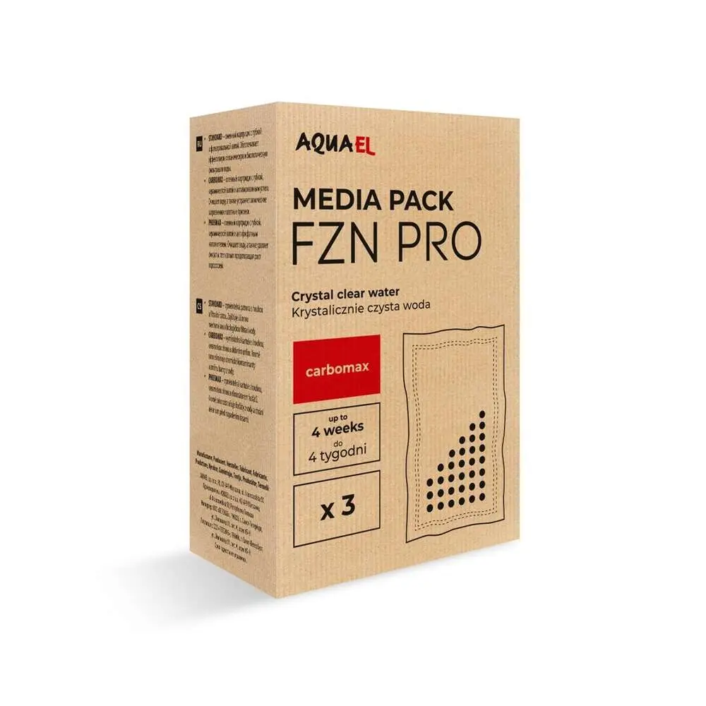 Aquael Media Pack FZN PRO Carbon – 3pcs aquarium carbon filter, Aquael filter media, FZN PRO carbon, aquarium media pack, fish tank filtration carbon, carbon filter media for aquariums, activated carbon filter for fish tank, aquarium filter carbon 3pcs