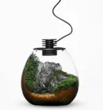 Bioloark Bio Bottle, PD170 nano terrarium, LED nano terrarium, clear glass aquarium, adjustable ventilation terrarium, built‑in LED lighting, nano aquarium for plants, bioloark pd170 price India, aquarium accessories India, indoor garden terrarium