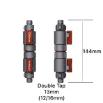 Chihiros Double Tap Quick Connect, Chihiros double tap valve, Chihiros quick connect 12/16mm, Chihiros quick connect 16/22mm, aquarium hose quick connector, canister filter double tap valve, aquarium hose shut off valve, external filter quick disconnect, aquarium filter accessories India, Chihiros canister filter accessories