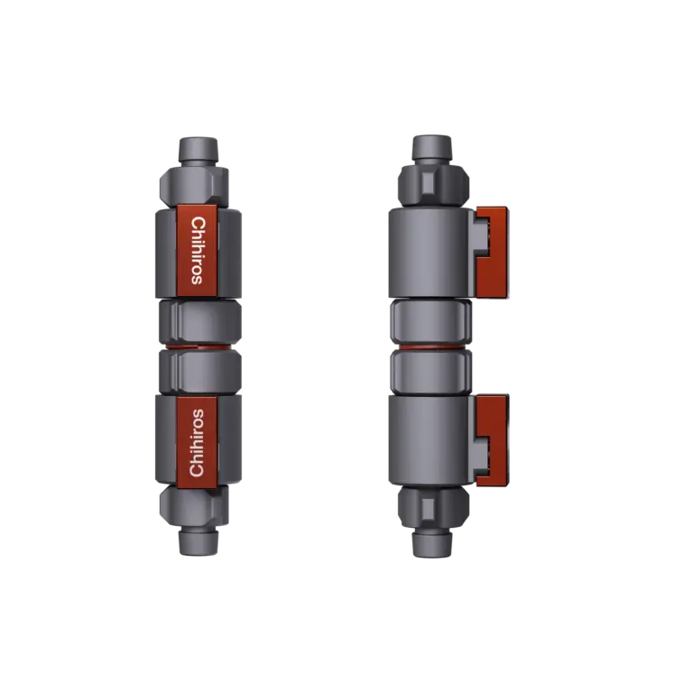 Chihiros Double Tap Quick Connect, Chihiros double tap valve, Chihiros quick connect 12/16mm, Chihiros quick connect 16/22mm, aquarium hose quick connector, canister filter double tap valve, aquarium hose shut off valve, external filter quick disconnect, aquarium filter accessories India, Chihiros canister filter accessories