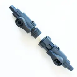 Shiruba CA-312D12, Shiruba quick release double tap, Shiruba double tap 12/16mm, Shiruba double tap 16/22mm, aquarium hose quick connector, canister filter quick release valve, aquarium hose shut off valve, external filter hose connector, canister filter accessories India, aquarium filter double tap valve