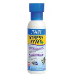 API Stress Zyme+, API Stress Zyme 118ml, API Stress Zyme 237ml, API Stress Zyme 473ml, API beneficial bacteria, aquarium bacteria supplement India, aquarium biological cleaner, freshwater aquarium bacteria, saltwater aquarium bacteria, aquarium sludge remover, aquarium water conditioner India, API aquarium products