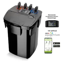 Aquael Hypermax 4500, Aquael Hypermax 4500 WiFi Link, Aquael Hypermax 4500 external filter, Hypermax 4500 filter India, Aquael canister filter India, 4500 LPH aquarium filter, external filter for 1500 litre aquarium, large aquarium canister filter India, WiFi aquarium filter, smart aquarium canister filter, Aquael Hypermax Link, aquarium filter with heater, 300W heated canister filter, external aquarium filter for large tank, 19/25mm canister filter