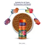 Intan Flower Horn Pellets - Big | Floating Fish Food - Intan Flower Horn Pellets Big, Flowerhorn fish food India, Kok growth fish food, Kamfa cichlid floating pellets, best food for Flowerhorn head hump, astaxanthin fish food for colour, high protein Flowerhorn food, floating pellets for cichlids India