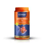 Intan Goldfish Pellets - Big | Floating Fish Food - Intan Goldfish Pellets Big, floating fish food for goldfish India, best goldfish food for colour enhancement, Ryukin Ranchu fish food, natural goldfish pellets no artificial colour, high protein goldfish food India, Intan fish feed 2.5mm pellets, goldfish food for Red Cap and Lionhead