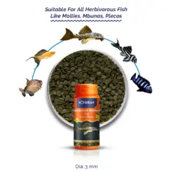 Intan Herbivore Wafers - Big | Sinking Fish Food - Intan Herbivore Wafers Big, sinking fish food for plecos, herbivorous fish food India, mbuna cichlid food, spirulina fish wafers, vegetarian fish food for aquarium, best food for algae eaters, sinking pellets for bottom feeders India
