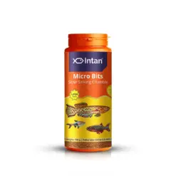 Intan Micro Bits - Slow Sinking Fish Food for Small Mouth Tropical Fish - Intan Micro Bits, slow sinking fish food, small mouth tropical fish food, neon tetra pellets, rasbora fish feed, danio fish food, high protein aquarium food, fish food with garlic, Antarctic krill fish food, best food for endler guppies, water stable fish pellets India
