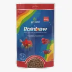 Growel Rainbow Small Floating Pellets (3.5mm) - Growel Rainbow Small Floating Pellets, 3.5mm floating fish food, Goldfish floating pellets India, Cichlid fish food online, high protein pellets for Oscars, aquarium fish food for color enhancement, clean water fish feed, Growel Rainbow fish food price, best floating pellets for Channa and Bass