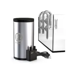FZone External Canister Filter - external canister filter for nano tank, stainless steel aquarium filter, USB powered fish tank filter, small aquarium canister filter India, nano tank filtration system, quiet external filter for desktop aquarium, multi stage aquarium filter, stainless steel canister filter price India