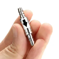 Stainless Steel Non Return Check Valve For Aquarium Air Pump - Petzlifeworld check valve, stainless steel non return valve for aquarium, aquarium air pump backflow preventer, stainless steel aquarium valve India, air pump safety valve for fish tank, non return valve for air pump price India, best check valve for aquarium air pump