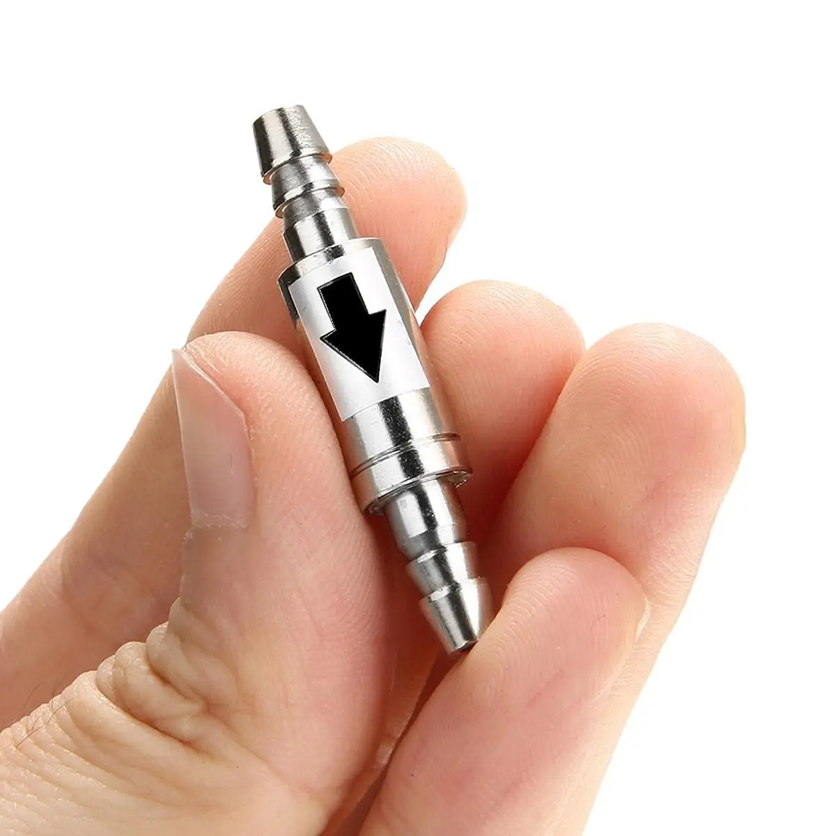 Stainless Steel Non Return Check Valve For Aquarium Air Pump - Image 1 Stainless Steel Non Return Check Valve For Aquarium Air Pump - Petzlifeworld check valve, stainless steel non return valve for aquarium, aquarium air pump backflow preventer, stainless steel aquarium valve India, air pump safety valve for fish tank, non return valve for air pump price India, best check valve for aquarium air pump
