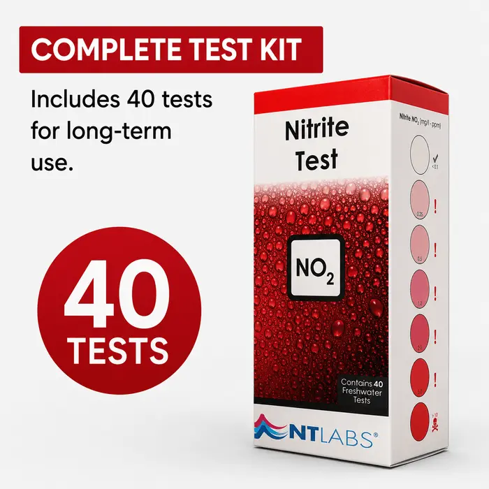 NT LABS Test Nitrite (NO2) - Aquarium Water Testing Kit - Image 3 NT LABS Test Nitrite (NO2) - Aquarium Water Testing Kit - NT LABS Nitrite Test, aquarium nitrite test kit India, NO2 water tester for fish tank, freshwater nitrite testing kit, marine tank nitrite test, aquarium nitrogen cycle monitor, fish tank water quality kit, NT Labs NT002 India, how to measure nitrite in aquarium
