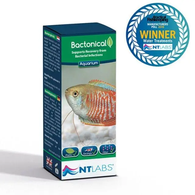 nt-labs-botanical-100ml NT Labs Bactonical, marine fish bacterial infection treatment, cure finrot marine fish, mouthrot treatment salt water aquarium, tailrot recovery marine fish, invertebrate safe fish medicine, copper free marine treatment, NT Labs marine care India, botanical extracts for fish recovery