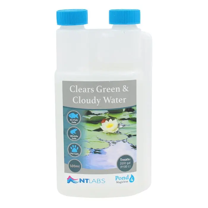 NT LABS Pond Magiclear 500ml - Image 1 NT LABS Pond Magiclear 500ml - NT LABS Pond Magiclear, pond water clarifier India, clear green pond water, pond flocculant for cloudy water, remove pea soup pond water, NT Labs pond treatment, aquarium water clarifier for ponds, pond algae clumping agent
